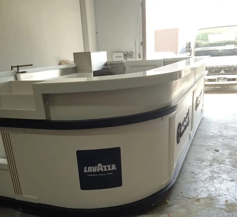 Custom Reception Counter Fabrication in Doha, Qatar — Mars Sign & Craft Qatar